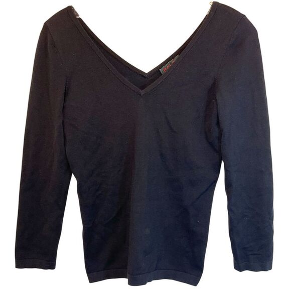 Ralph Lauren Sweater Womens extra small Black vtg y2k capsule minimalist 90s - Picture 1 of 7